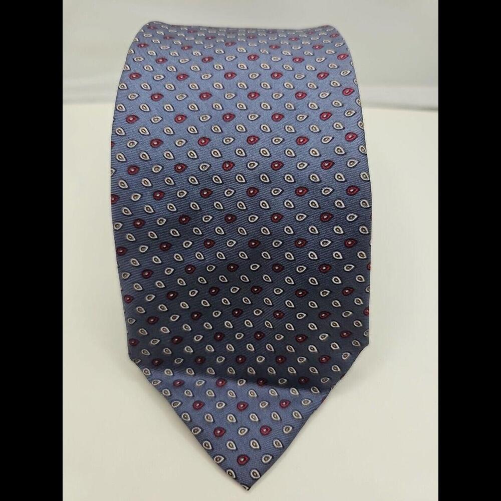Vintage Christian Dior Cravates All Silk Blue Tear Drop Tie 54 x3